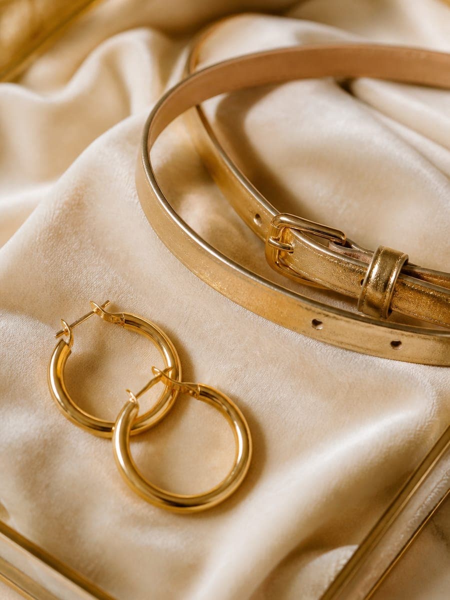 Boucles d'oreilles dorées