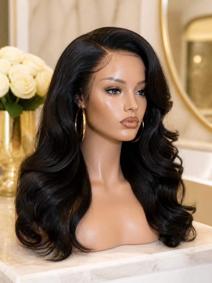 Perruque naturelle lace front