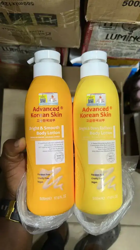 Lait corporelle advanced Korean skin , bright & smooth et Bright & Radiance